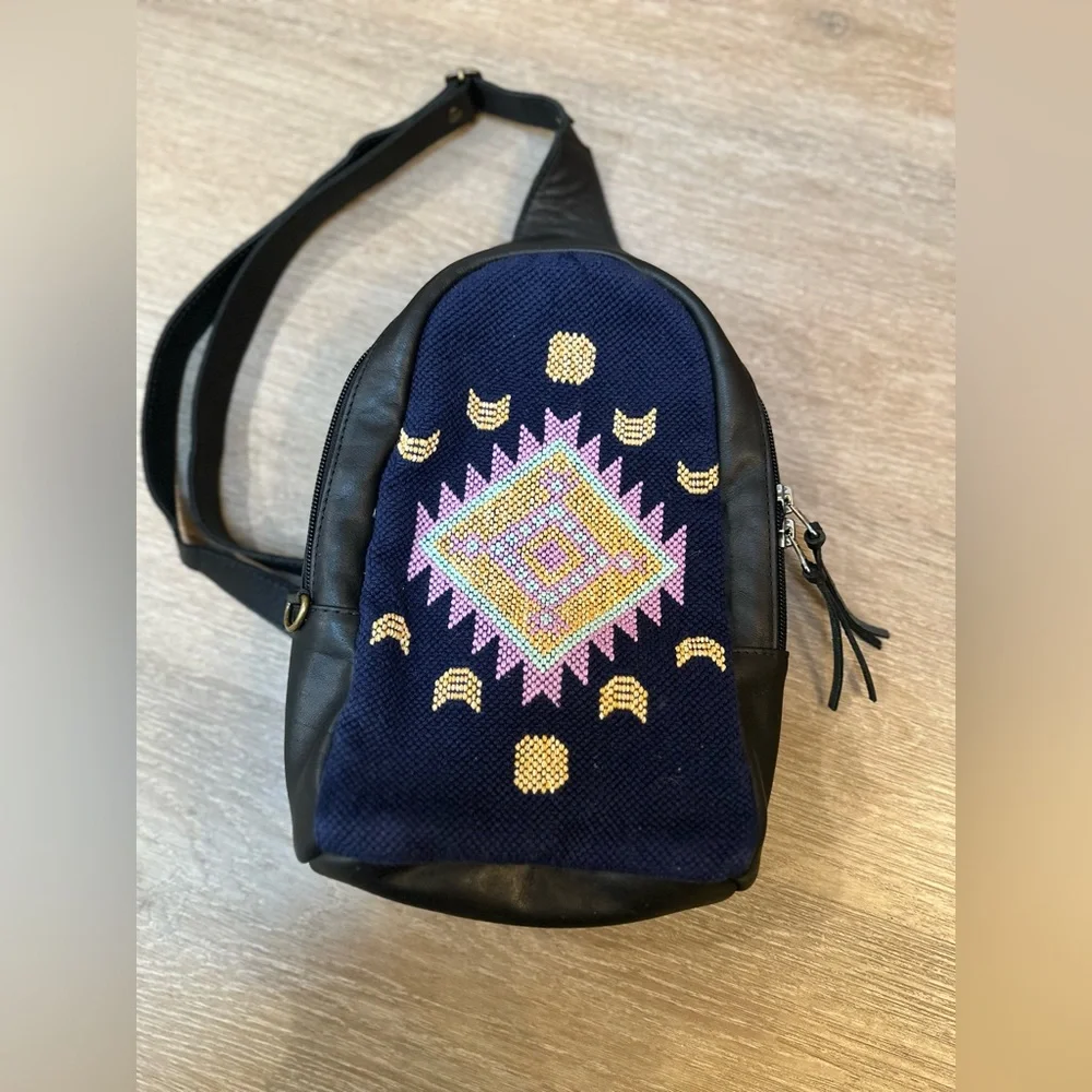 Nena & Co Womanhood Moon 🌙 Phases 1.0 Sling OOAK with Black Leather - Picture 3 of 9
